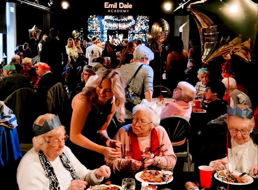 Drama School Invites 100 Senior Citizens For Christmas Dinner 